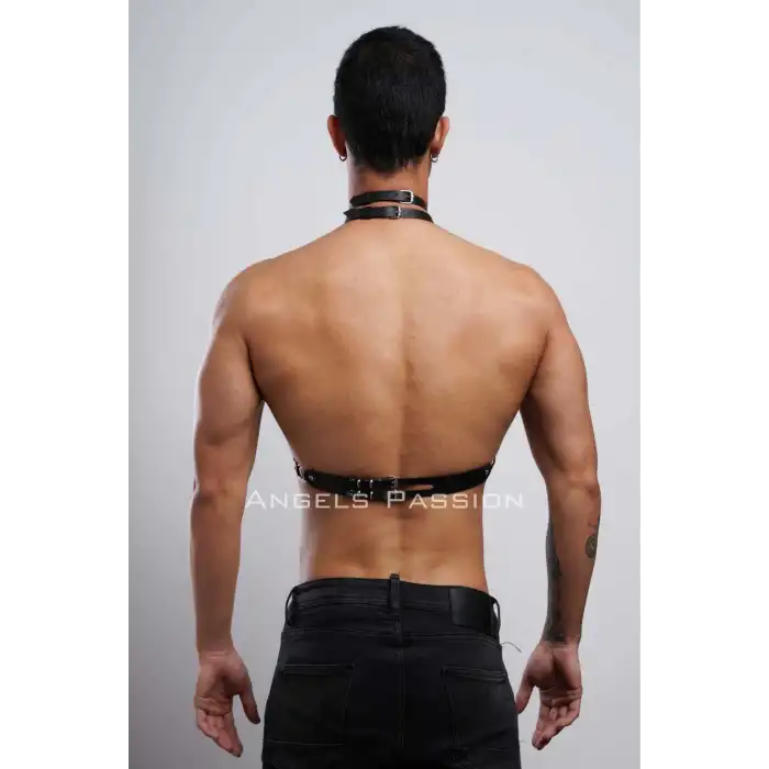 Erkek Parti Aksesuarı, Şık Deri Harness Kemer, Erkek Deri Göğüs Harness - APFTM113