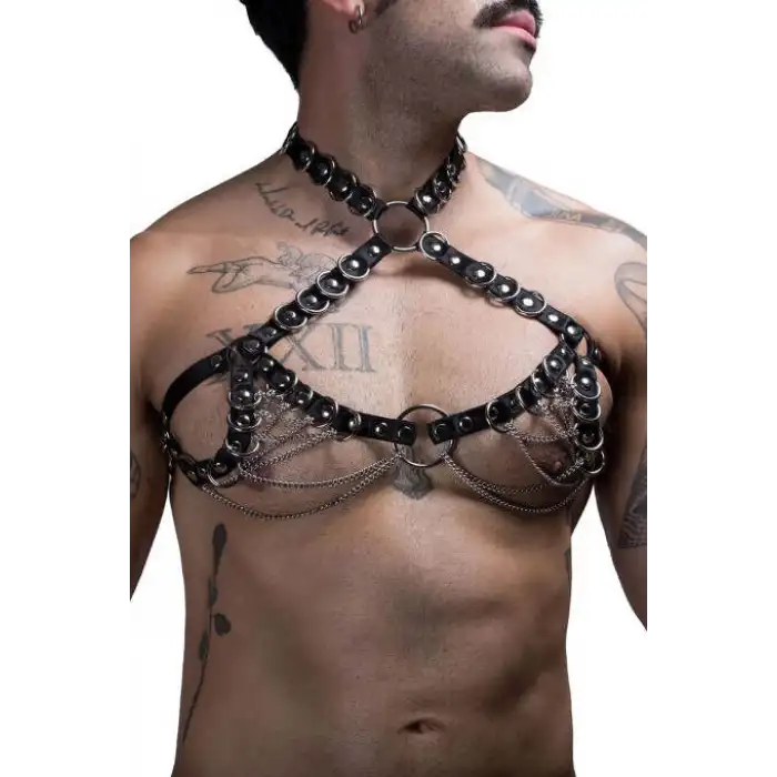 Erkek Zincirli Göğüs Harness - APFTM190