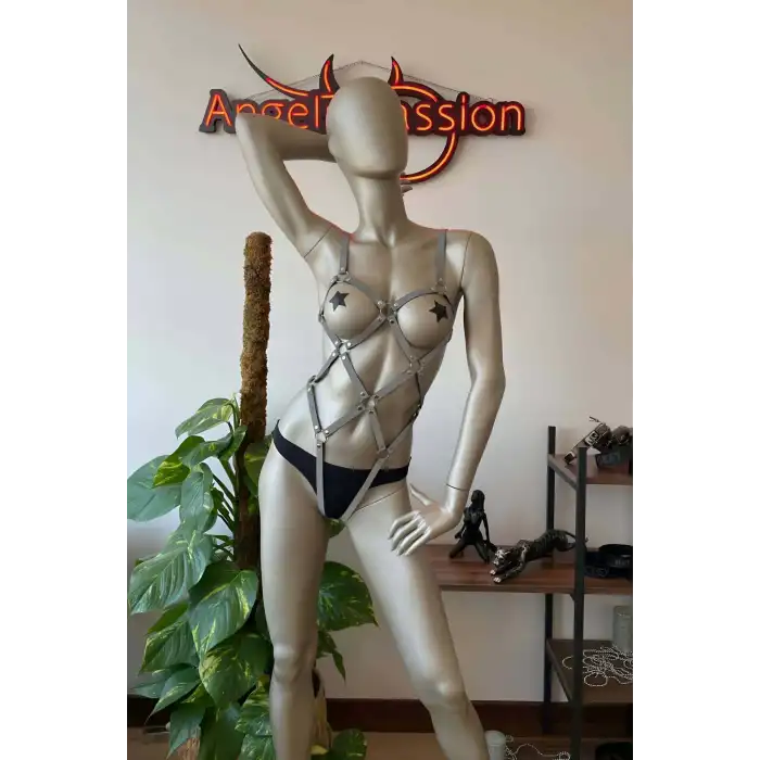 Erotik İç Giyim Reflektörlü Harness - APFT368