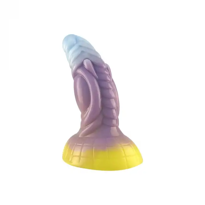 Fantastik Renkli Ejderha Dildo – Yumuşak Silikon, Ergonomik ve Gerçekçi Dokulu