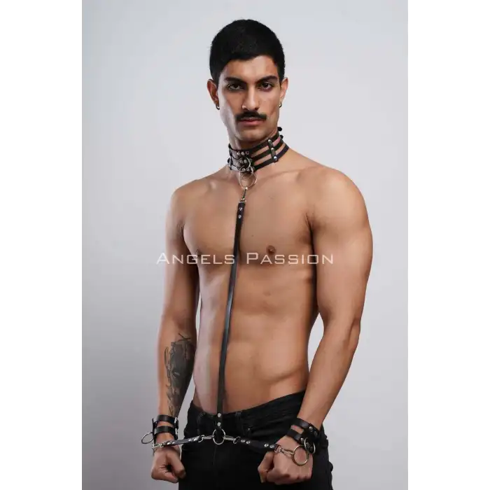 Fantazi Erkek Tasma Bileklik Takım, Choker - Bileklik Takım - APFTM56