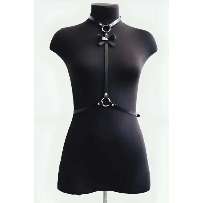 Fiyonk Detaylı Boyun Bel Bağlamalı Harness - APFT127