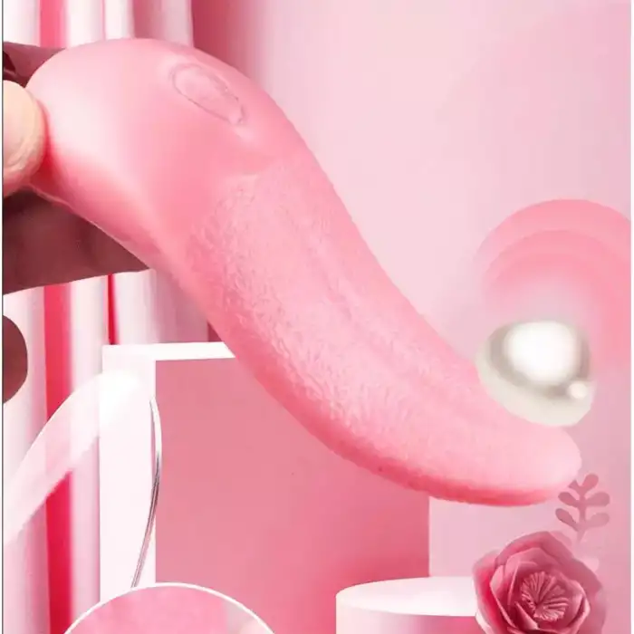 Gerçekçi Dil Vibratör Pembe