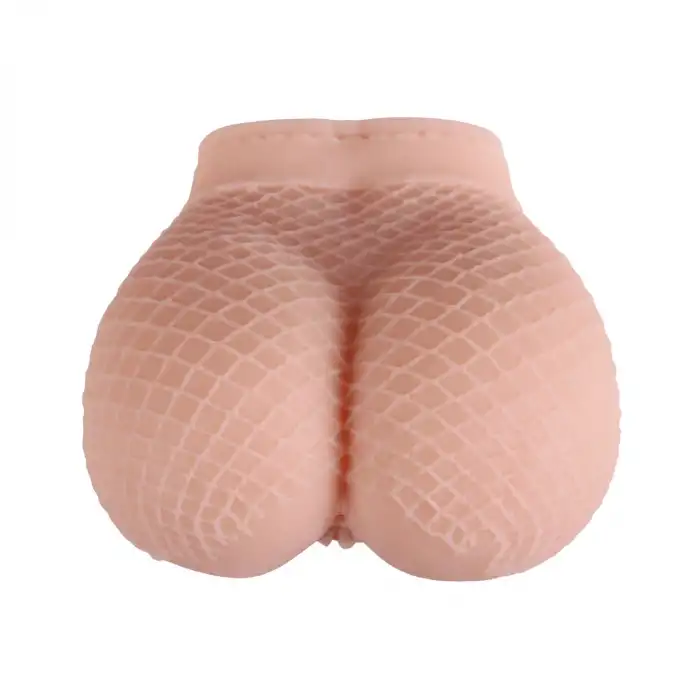 Gerçekçi File Desenli Kalça Mastürbatör – Çift Kanallı, 950 Gram, 16×15.5×9.5 cm