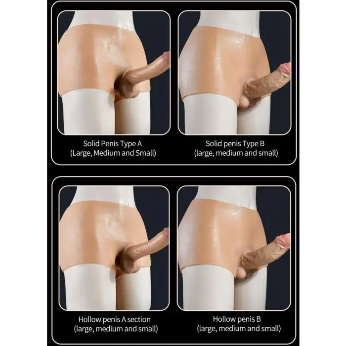 Giyilebilir Silikon Gerçekçi Dildo Pantolon Küçük Boy Dolu Strapon