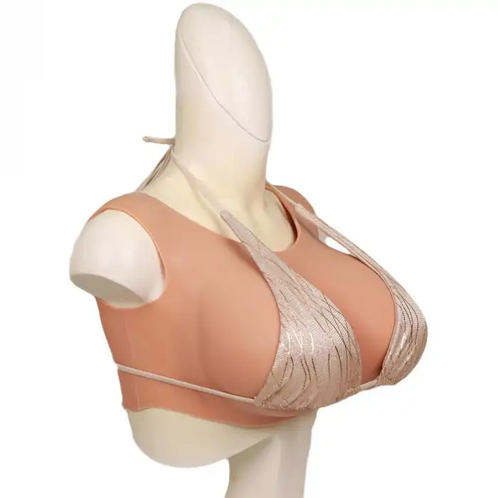 Giyilebilir Silikon Göğüs Kumral En Büyük Boy G Cup