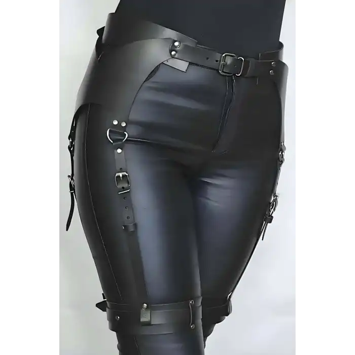 Giysi Üzeri Giyilebilir Deri Jartiyer Harness - APFT1268