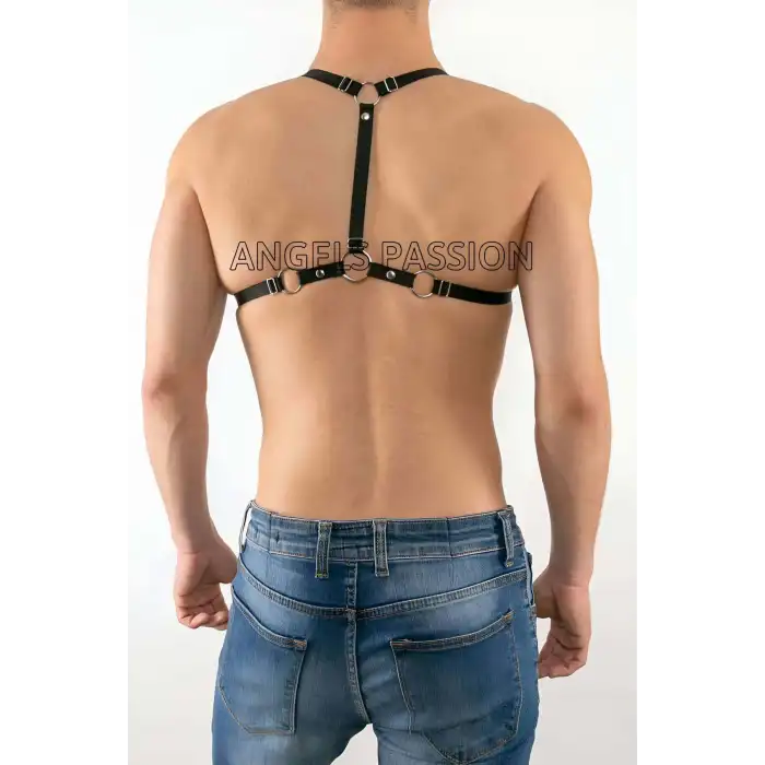 Göğüs Üzeri Lastik Harness - Seksi Erkek Lastik Harness Modelleri - Lastik Erkek İç Giyim - APFTM70