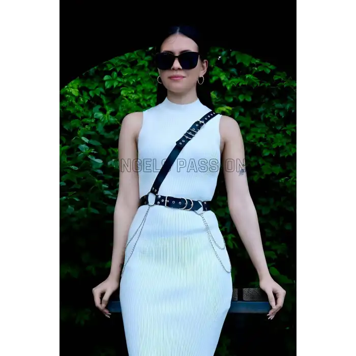 Gömlek, Elbise, T-Shirt Kemeri, Şık Deri Kemer - APFT813