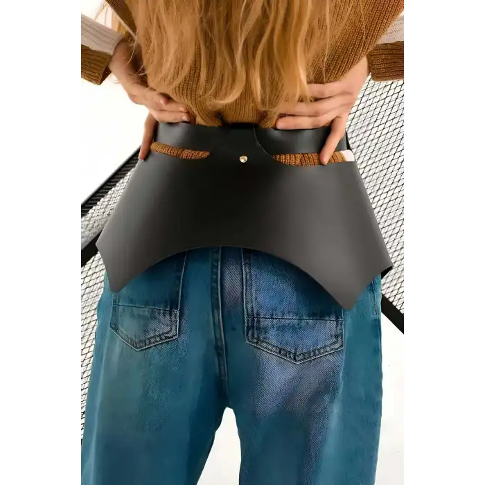 Günlük Kullanıma Seksi Deri Etek Harness - APFT1119
