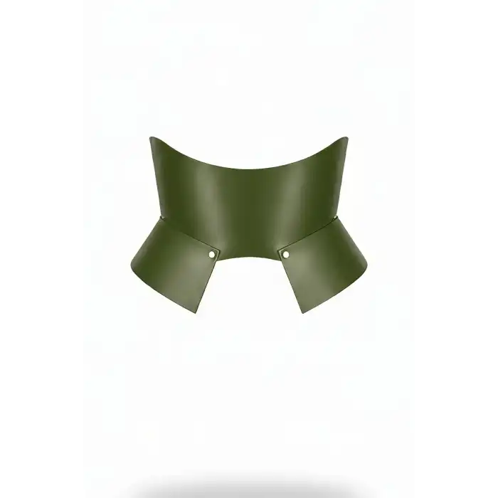 Haki Deri Geniş Kadın Kemeri, Korse Deri Kemer - APFT611