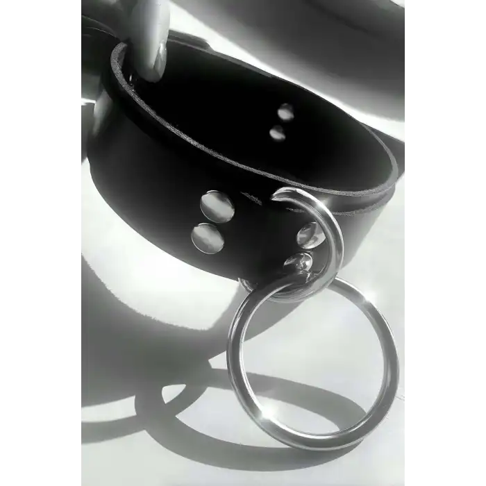 Halka Detaylı Deri Choker, Deri Tasma, Halkalı Tasma - APFT971