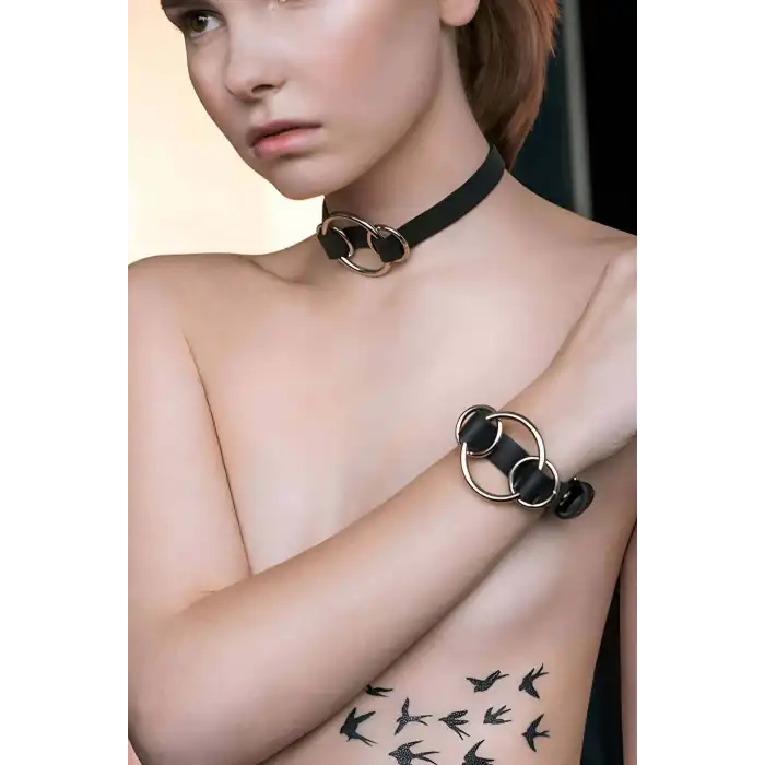 İç İçe Geçen Halkalı Tasma ve Bileklik - APFT254