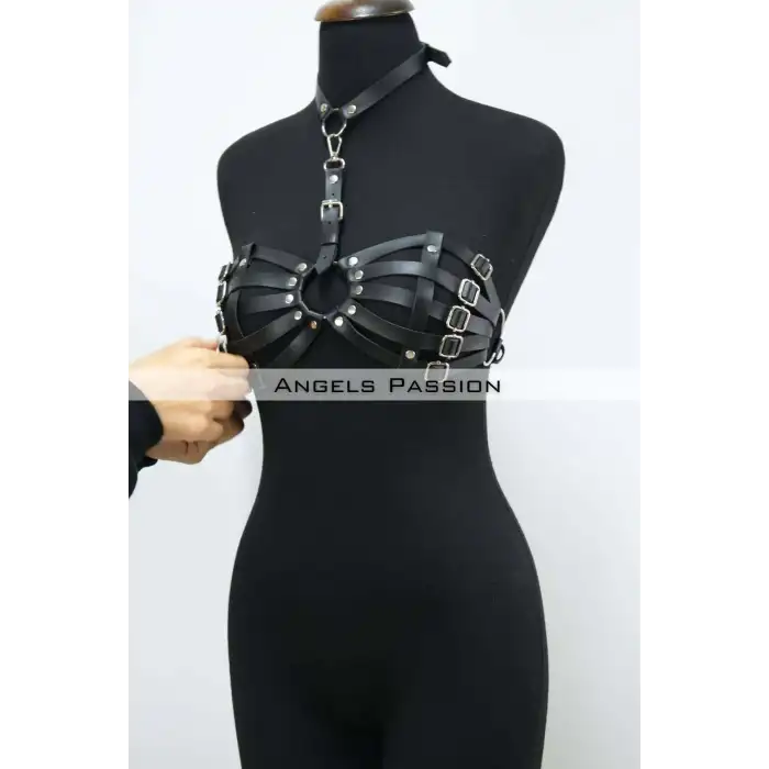 Kadın Deri Fantazi Sütyen Giyim - APFT1408