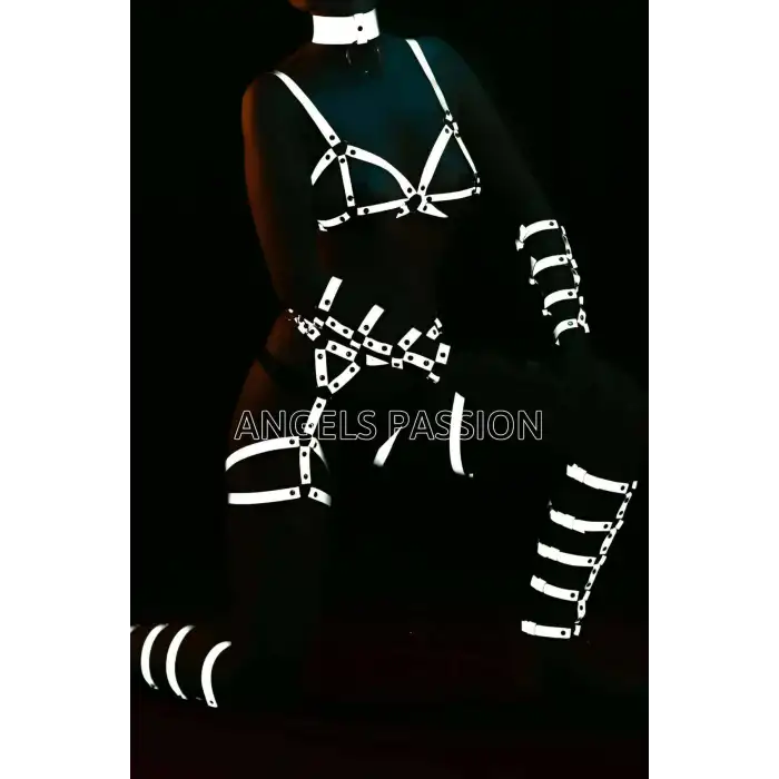 Karanlıkta Parlayan Full Body Harness Set - APFT363