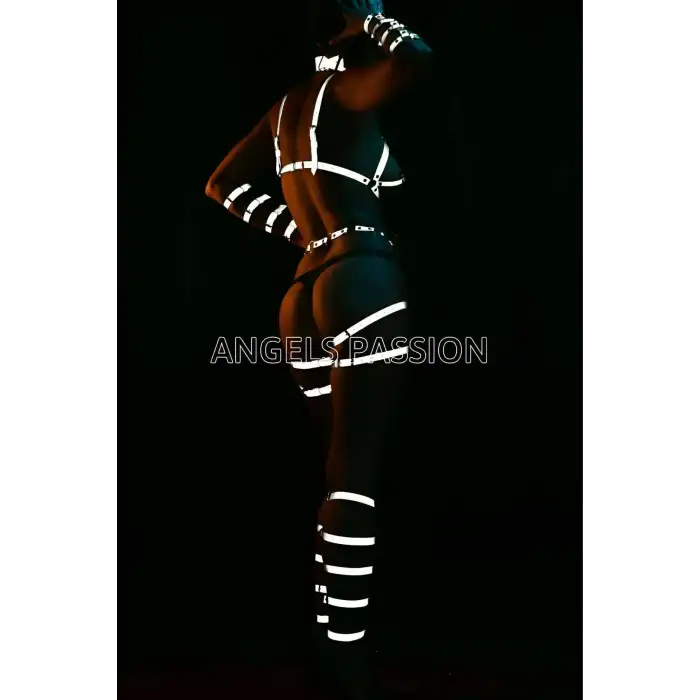 Karanlıkta Parlayan Full Body Harness Set - APFT363
