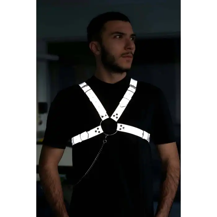 Karanlıkta Parlayan Reflektörlü Erkek Göğüs Kemer - APFTM95