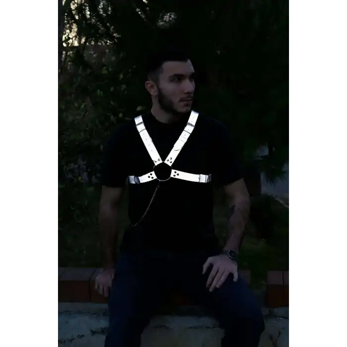 Karanlıkta Parlayan Reflektörlü Erkek Göğüs Kemer - APFTM95