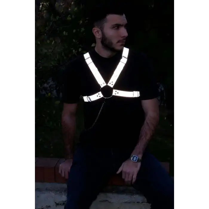 Karanlıkta Parlayan Reflektörlü Erkek Göğüs Kemer - APFTM95