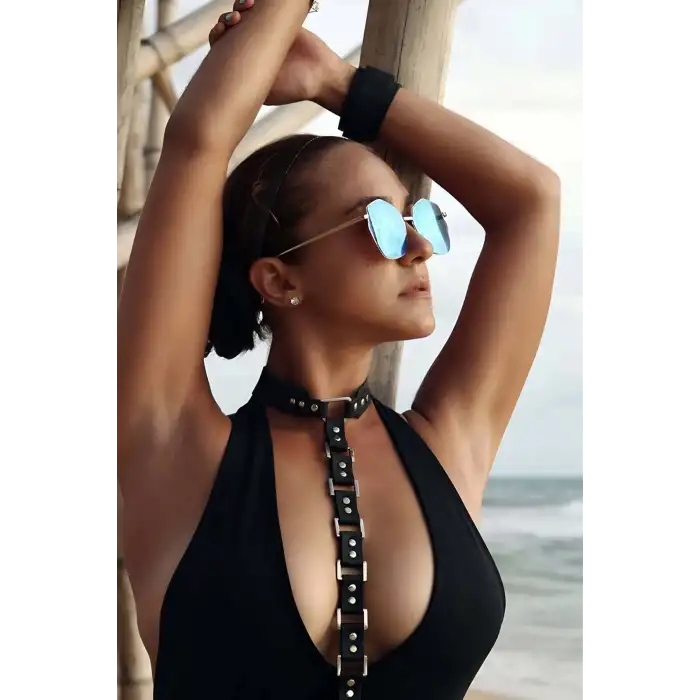 Kare Aksesuar Detalı Seksi Harness - APFT344