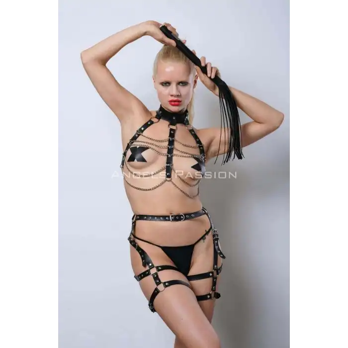 Kırbaç Detaylı, Zincirli Jartiyer Takım, Kırbaçlı Jartiyer Takım - APFT1343