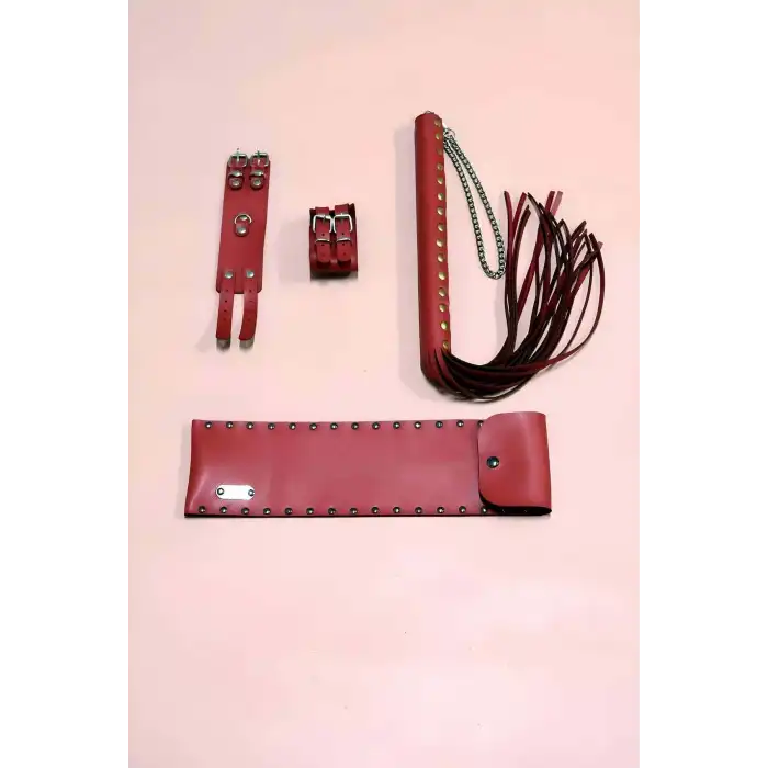 Kırbaç - Kelepçe Set, Kırbaç Takım, Fantezi Kelepçe Takım - APFT1304