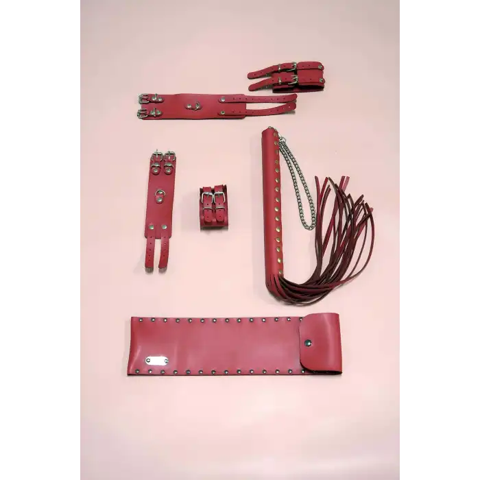 Kırbaç Kelepçe Takım 3lü Set, El - Ayak Kelepçesi, Kırbaç - APFT1305