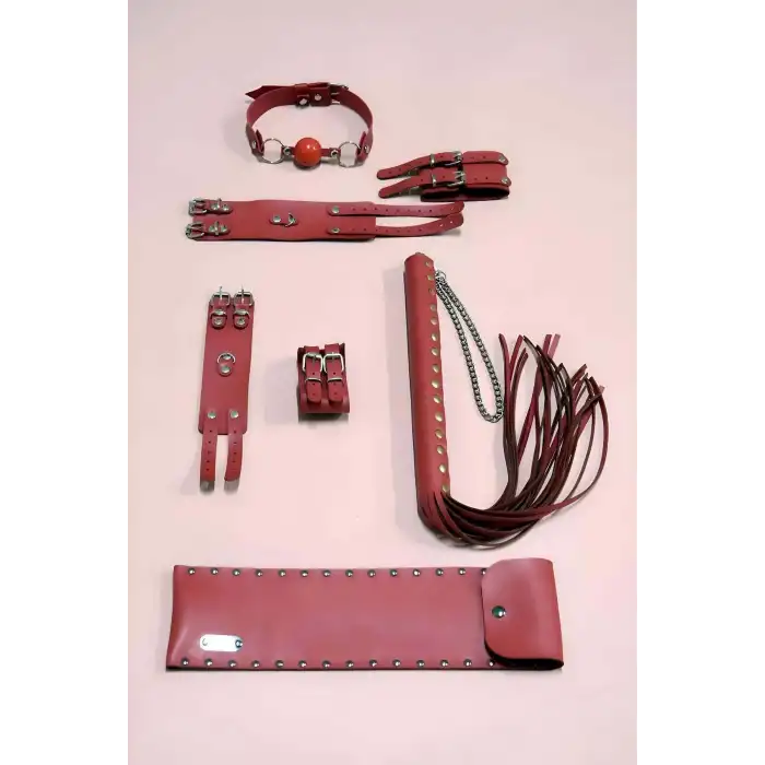 Kırbaç Kelepçe Takım 4lü Set, El - Ayak Kelepçesi, Kırbaç, Ağız Topu - APFT1306