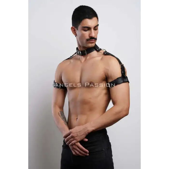 Kol - Boyun - ve Omuz Detaylı Şık Erkek Harness, Erkek Partywear - APFTM90
