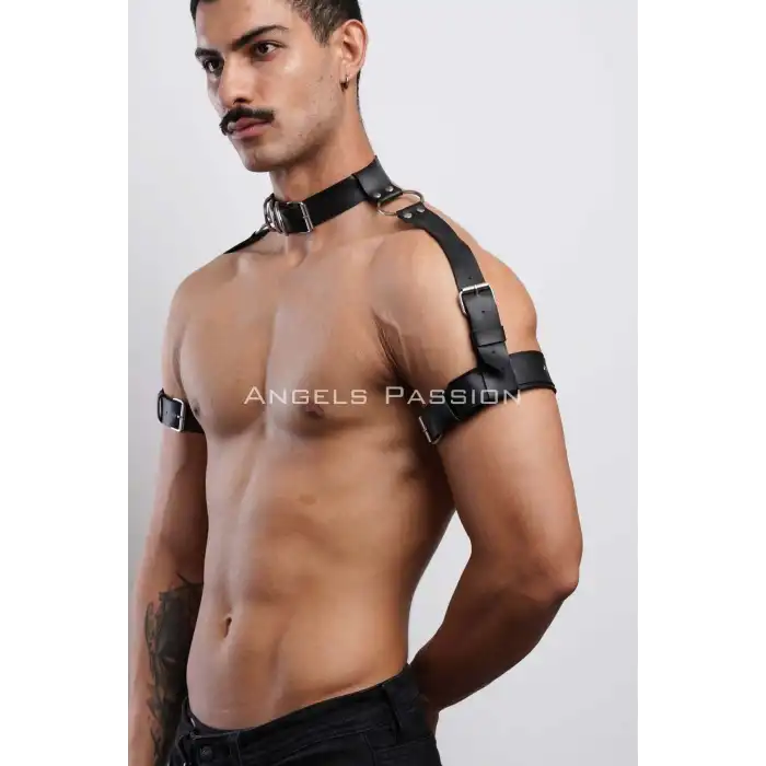 Kol - Boyun - ve Omuz Detaylı Şık Erkek Harness, Erkek Partywear - APFTM90