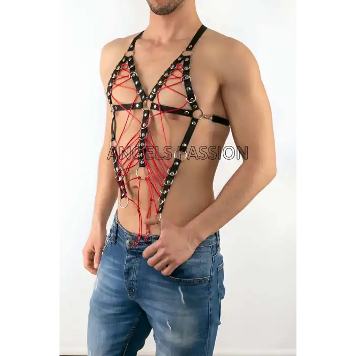 Lastik Erkek Harness - Özel Üretim Erkek Harness - Seksi Lastik Erkek Harness - APFTM64