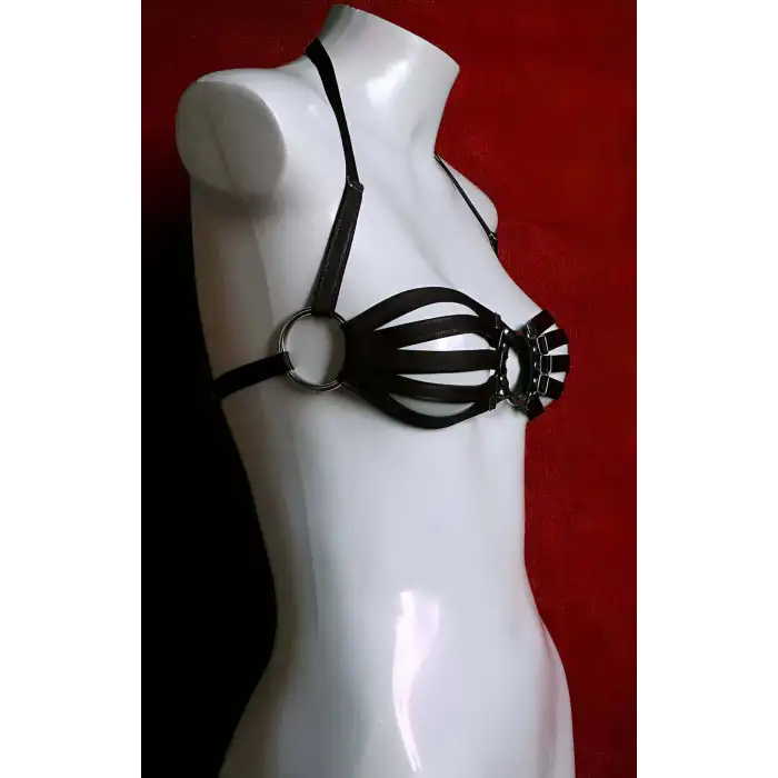 Lastik Sütyen Harness - Seksi Bayan Sütyen Lastik Harness - Seksi İç Giyim - APFT577