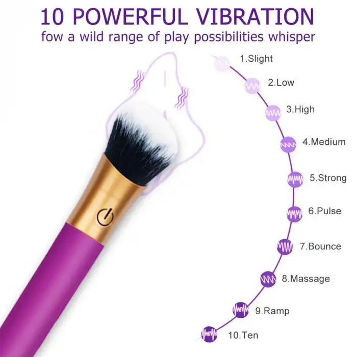 Makyaj Fırçası Şeklinde Vibratör Mor