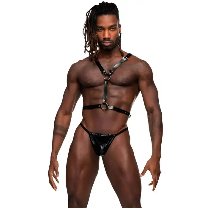 Melek Kanatlı Erkek Deri Harness, Erkek Fantezi Kostüm, Deri Kanatlı Harness - APFTM150