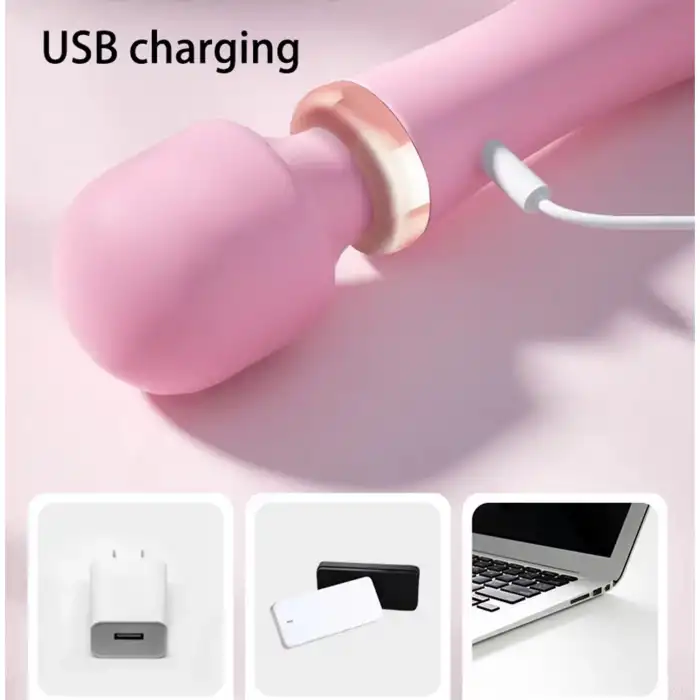Modern Isıtmalı Wand Vibratör Pembe