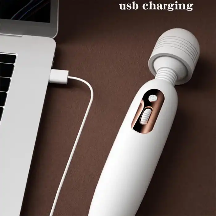 Modern Masaj Wand Vibratör Beyaz