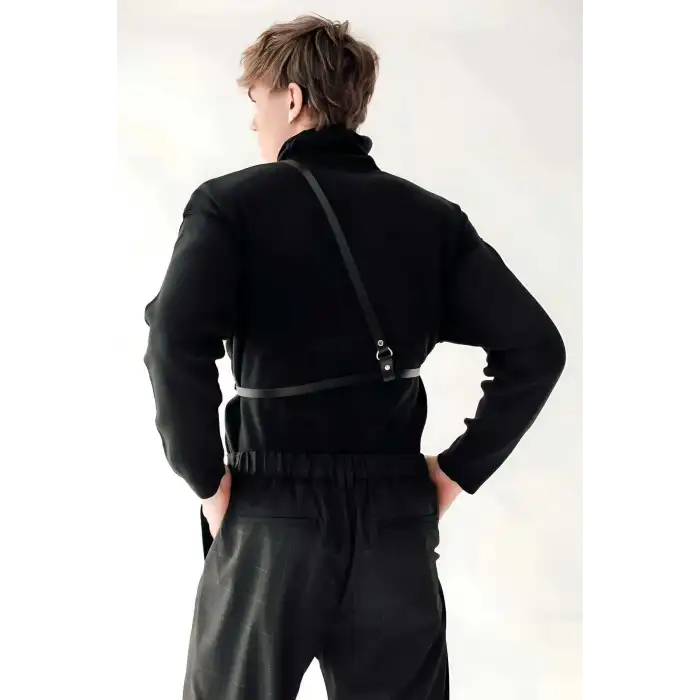 Omuz Detaylı Şık Erkek Deri Kemer - APFTM110