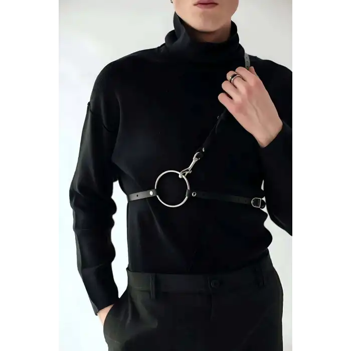 Omuz Detaylı Şık Erkek Deri Kemer - APFTM110