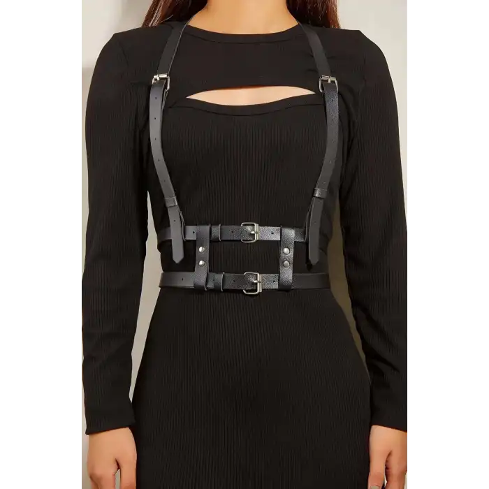 Omuzdan Askılı Delden İki Sıralı Kemer Harness - APFT941