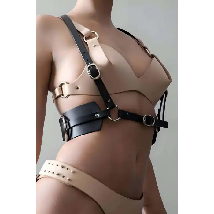 Omuzdan Askılı Deri Bel Harness, Askılı Bel Kemeri - APFT1148