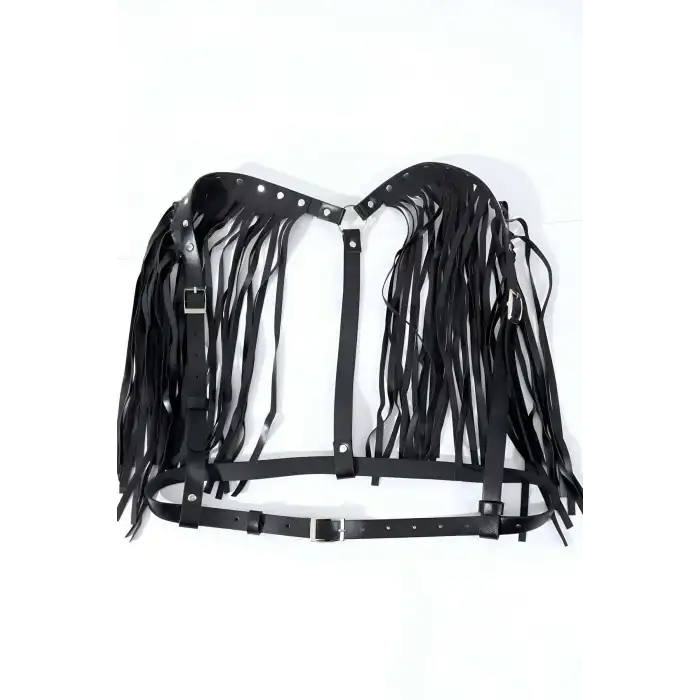 Omuzdan Püsküllü Şık Deri Bel Kemeri Harness - APFT1178