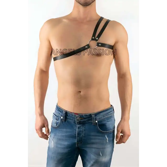 Omuzu Çift Deri Detaylı Erkek Fantazi Giyim - APFTM20