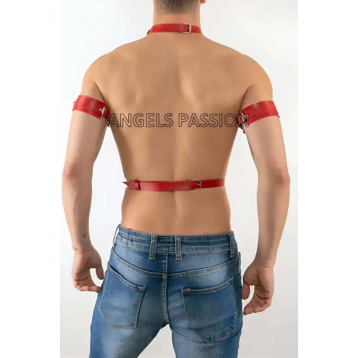 Pazu Harness Detaylı Seksi Erkek Deri Harness Takım - APFTM15