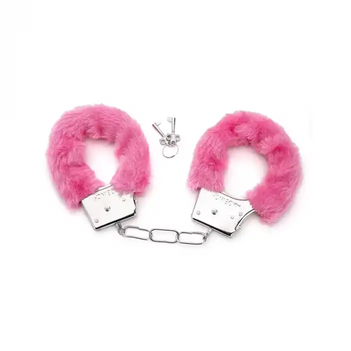 Peluşlu Metal Fantezi Kelepçe Pembe