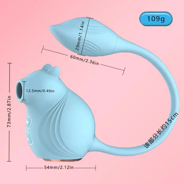 Pembe Tilki Klitoral Uyarıcılı Sincap Vibratör Mavi