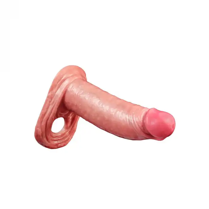Pembe Tilki Silikon Penis Kılıfı L Beden (16 cm)