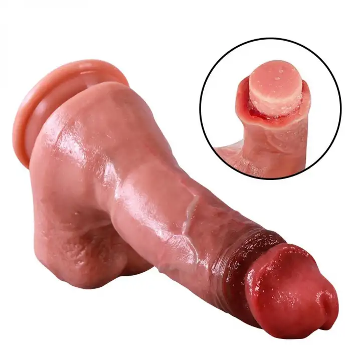 Pembe Tilki Vakum Tabanlı Gerçekçi Esmer Dildo 20,5 cm