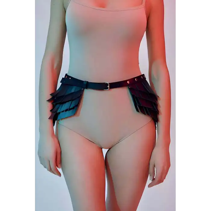 Püskül Detaylı Şık Kemer, Püsküllü Deri Kemer - APFT1254