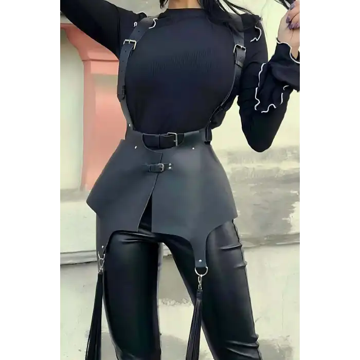 Püsküllü Deri Kemer, Püsküllü Deri Korse - APFT787