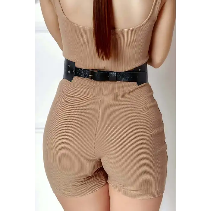 Püsküllü Deri Korse Kemer - APFT788